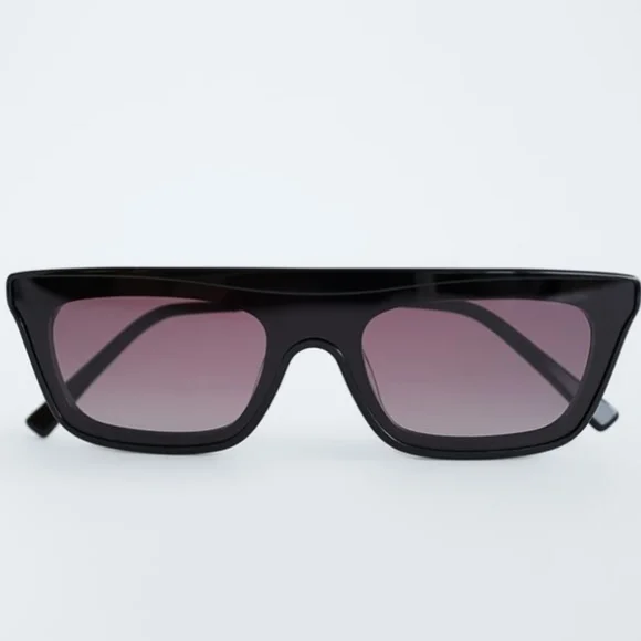 Zara | Accessories | Zara Acetate Shield Black Sunglasses  display picture 1